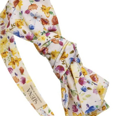 SIENA Watercolor flowers print hairband with large bow (200106478 A)