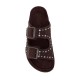 Colors of California TWO BUCKLE SANDAL WITH STUDS (HC.BIOW05N MOKA)