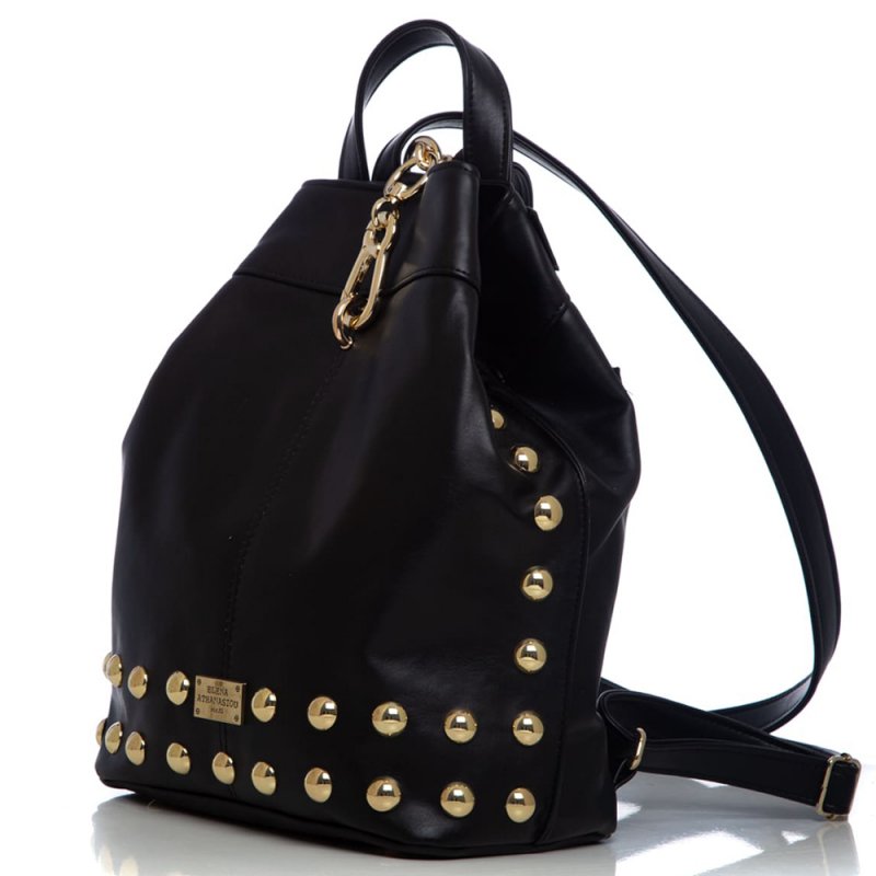 Elena Athanasiou Black n' Metal Backpack (EA-001 Black-Gold)