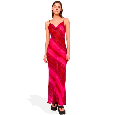 Sun Set Go AELIA DRESS (SSGSU23039 Fuchsia Tie Dye)