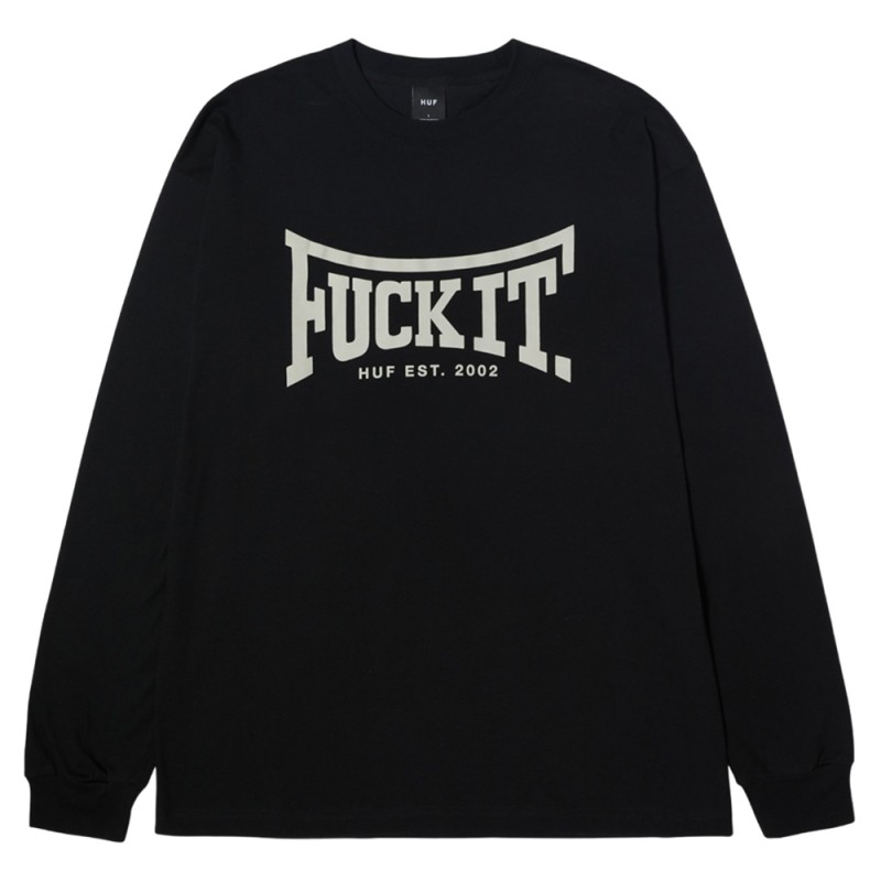 HUF THROWING HANDS L/S TEE (TS02287 BLACK)