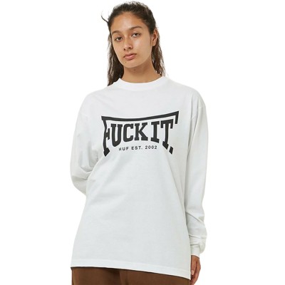 HUF THROWING HANDS L/S TEE (TS02287 WHITE)