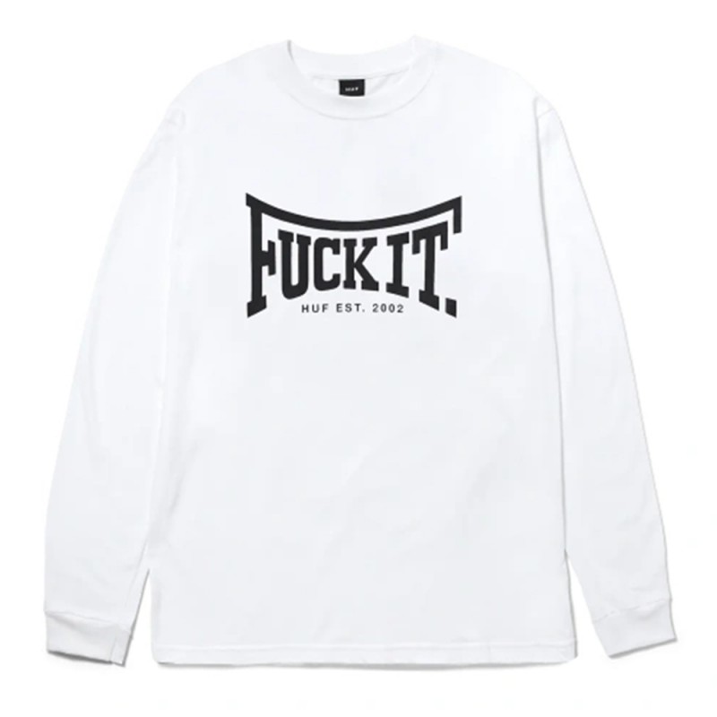 HUF THROWING HANDS L/S TEE (TS02287 WHITE)