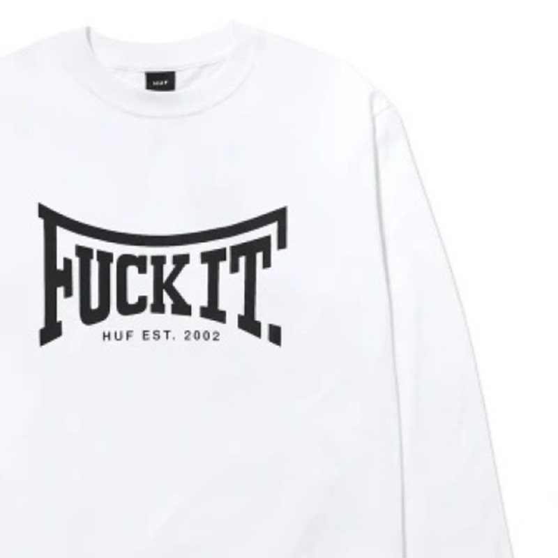 HUF THROWING HANDS L/S TEE (TS02287 WHITE)