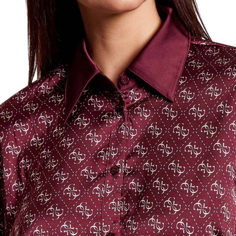 Guess LS ALEXANDRA SHIRT ΠΟΥΚΑΜΙΣΟ ΓΥΝΑΙΚΕΙΟ (W4YH47WF1T2 PMAD)