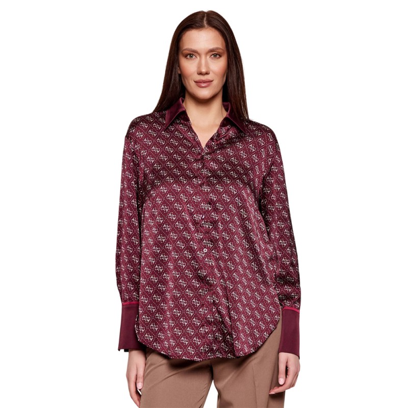 Guess LS ALEXANDRA SHIRT ΠΟΥΚΑΜΙΣΟ ΓΥΝΑΙΚΕΙΟ (W4YH47WF1T2 PMAD)