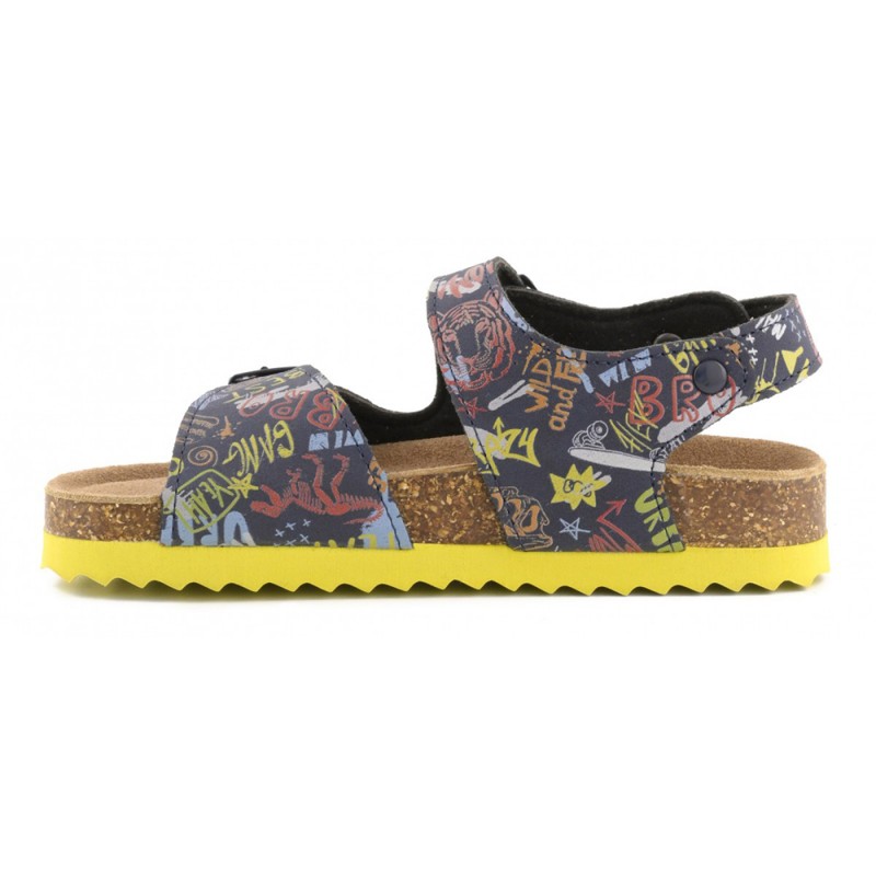 Colors of California BASIC BOY SANDAL THREE BUCKLES (HC.2412 MUL)