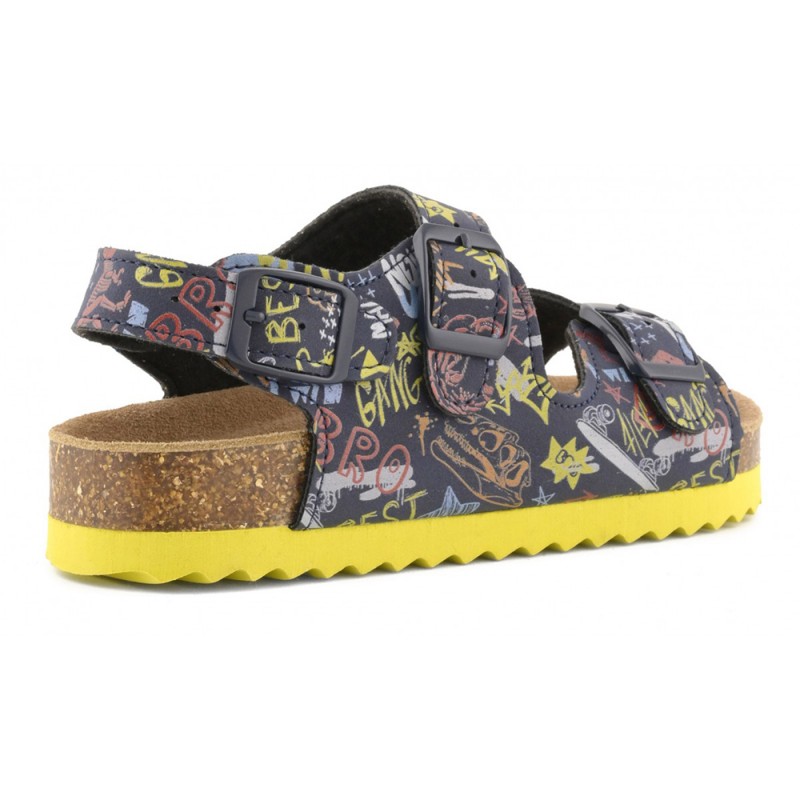 Colors of California BASIC BOY SANDAL THREE BUCKLES (HC.2412 MUL)