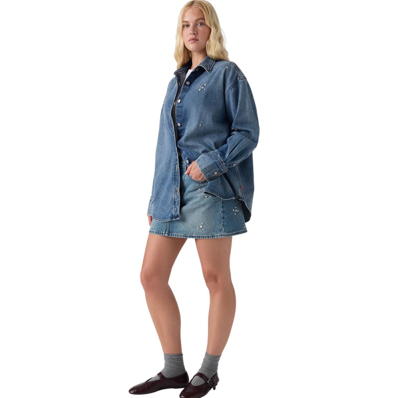 Levi's JORDAN DENIM SHIRT MED INDIGO - WORN IN (007WZ0000 00J5)