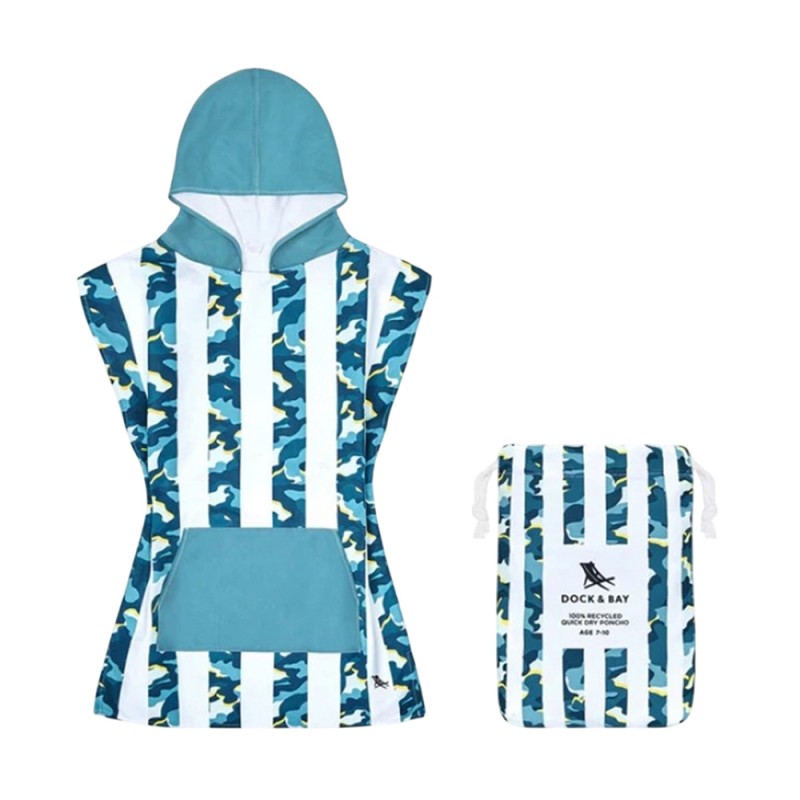 Dock & Bay Poncho - Kids - Cool Camo - Small (Age 3 to 5) (66x49cm) (1011621733)