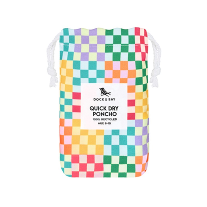 Dock & Bay Poncho - Check Me Out - Small (Age 3 to 5) (66x49cm) (1011626189)