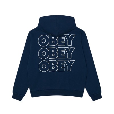 OBEY TREBLE EXTRA HEAVY HOOD FLEECE (111610072 PGB)