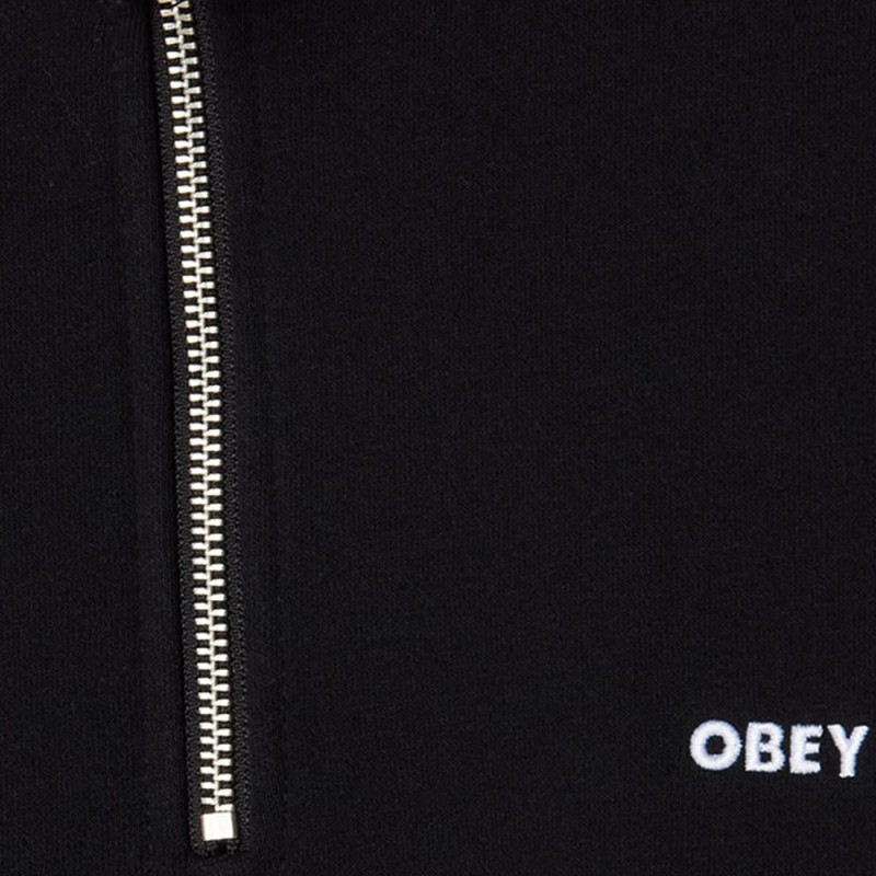 OBEY ESTABLISHED WORKS BOLD MOCKNECK FLEECE (111620098 BLK)