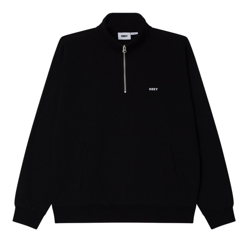 OBEY ESTABLISHED WORKS BOLD MOCKNECK FLEECE (111620098 BLK)