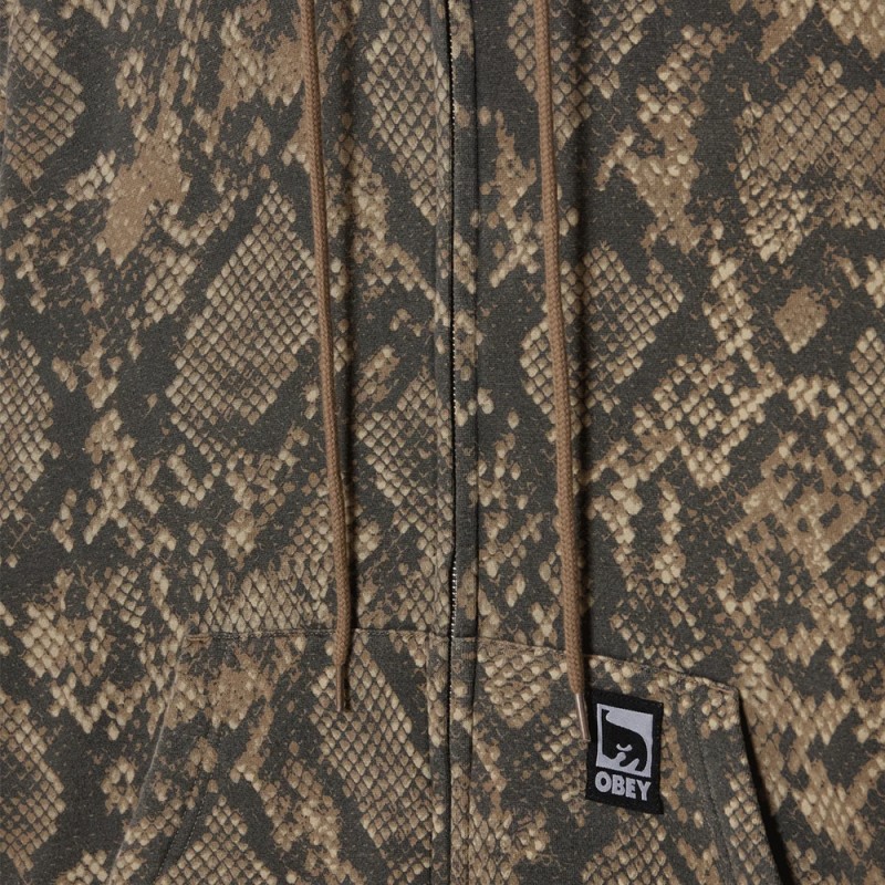 OBEY POST ZIP HOOD FLEECE (112460038 DVRS)