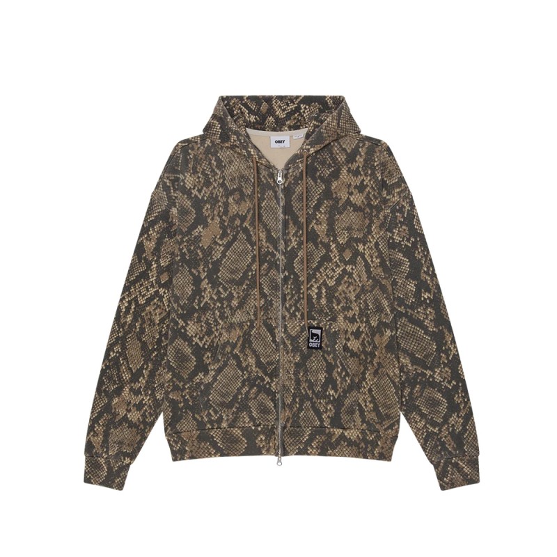 OBEY POST ZIP HOOD FLEECE (112460038 DVRS)