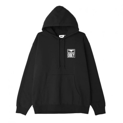 OBEY EYES ICON HOOD FLEECE (112843126 BLK)