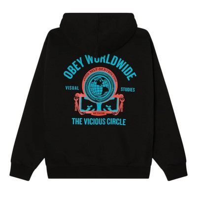 OBEY VICIOUS CIRCLE HOOD FLEECE (112844428 BLK)