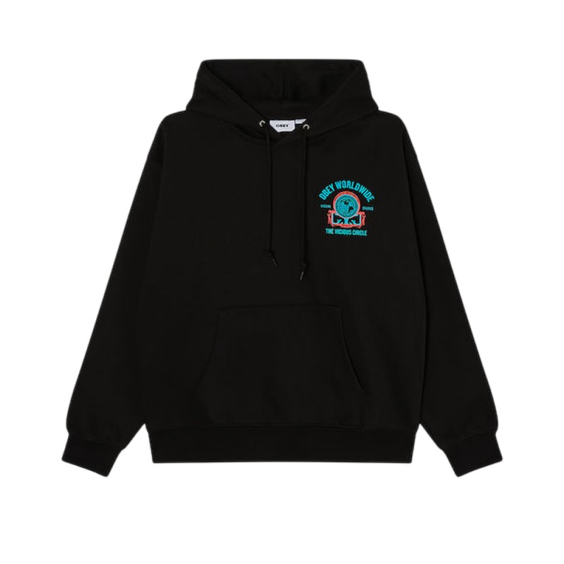 OBEY VICIOUS CIRCLE HOOD FLEECE (112844428 BLK)