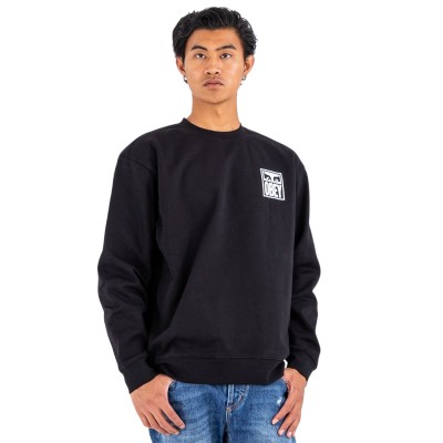OBEY EYES ICON CREW FLEECE (112863126 BLK)