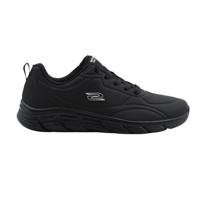 Skechers Debossed Pu Lace Up Sneaker (117715 BBK)