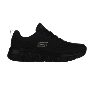 Skechers Debossed Lace Up Pu Sneaker (118110 BBK)