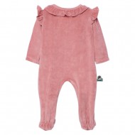 Boboli Velour play suit for baby girl -BCI (142085 3919)