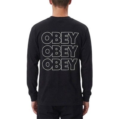 OBEY TREBLE TEE LS (163554454 BLK)