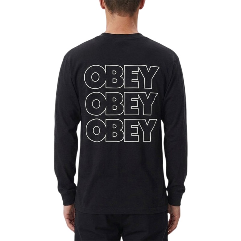 OBEY TREBLE TEE LS (163554454 BLK)