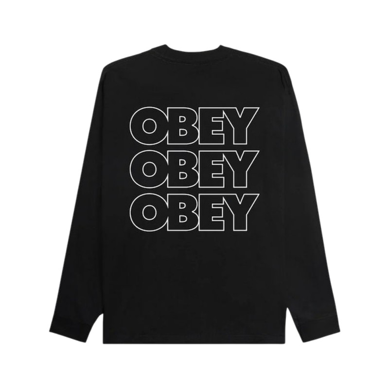 OBEY TREBLE TEE LS (163554454 BLK)
