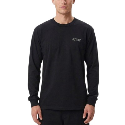 OBEY TREBLE TEE LS (163554454 BLK)