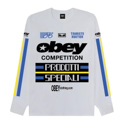 OBEY COMPETITION TEE LS (163554505 WHT)