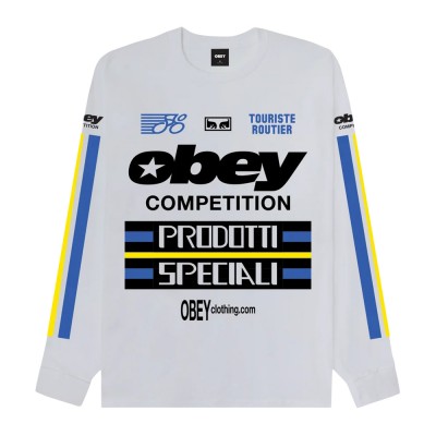 OBEY COMPETITION TEE LS (163554505 WHT)