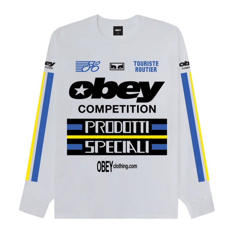 OBEY COMPETITION TEE LS (163554505 WHT)