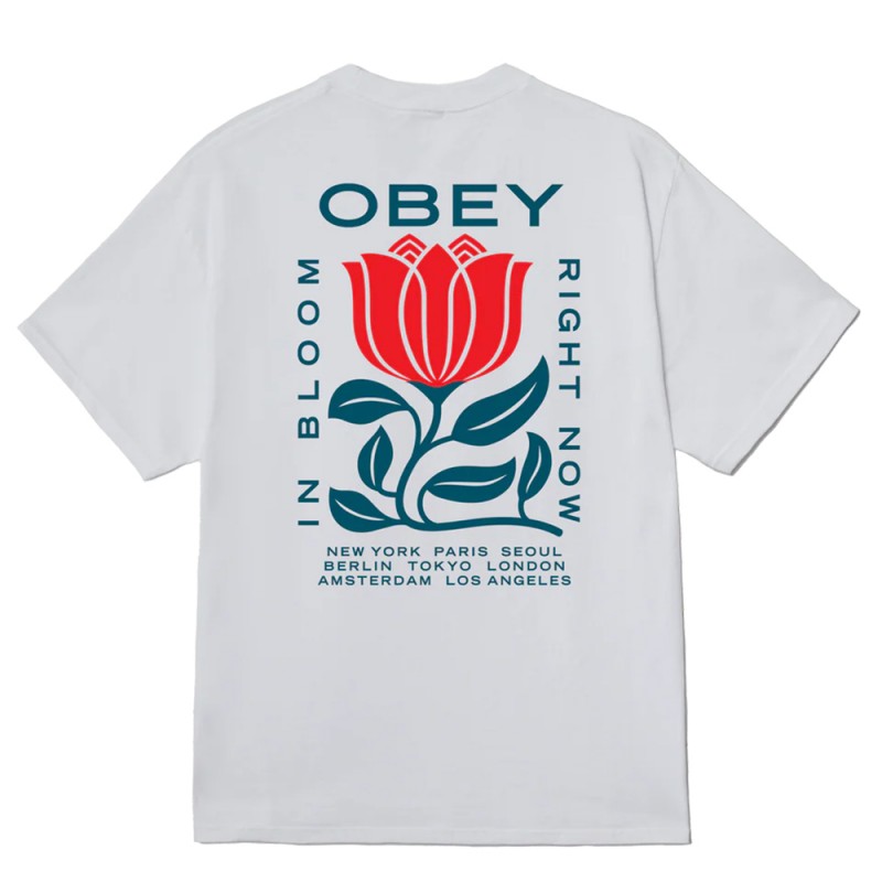 OBEY IN BLOOM TEE (165264329 WHT)