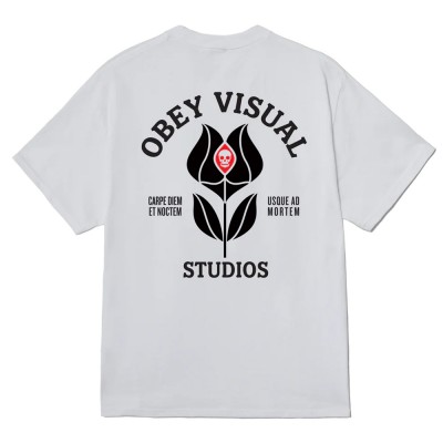 OBEY VISUAL STUDIOS FLOWER TEE (165264387 VBL) OBEY VISUAL STUDIOS FLOWER TEE (165264387 VBL)