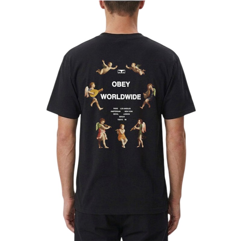 OBEY ANGELS ABOVE TEE (165264493 BLK)