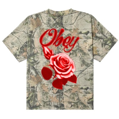 OBEY AIRBRUSHED ROSE TEE (168024324 CAM) OBEY AIRBRUSHED ROSE TEE (168024324 CAM)