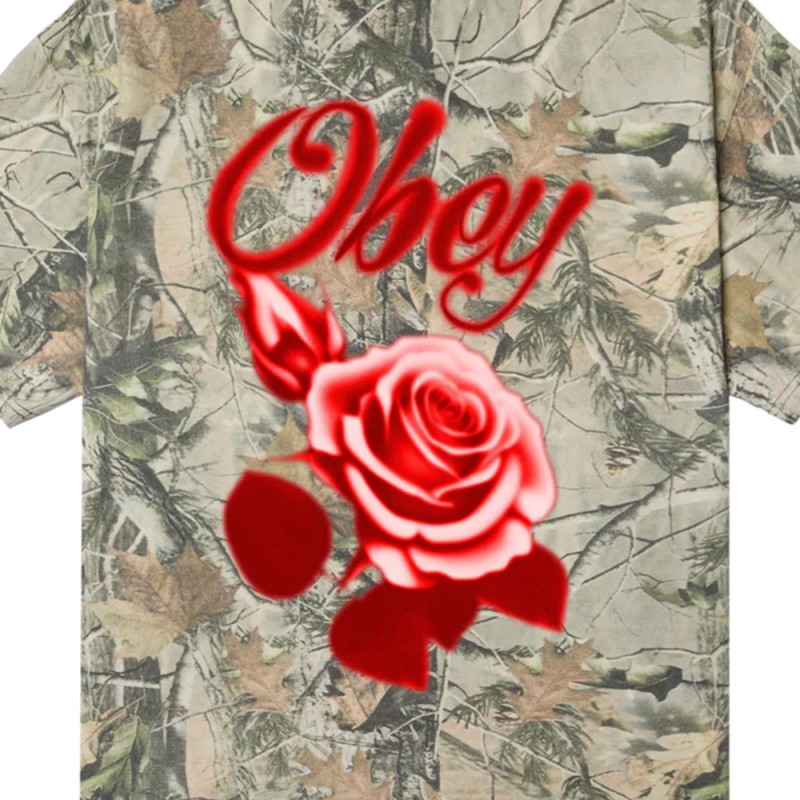 OBEY AIRBRUSHED ROSE TEE (168024324 CAM)