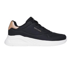 Skechers Embossed Duraleather Gore Laced Slip On with Metallic Trim (177291 BLK)