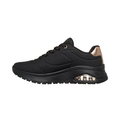 Skechers Durabuck with Metallic Heel Lace Up Fashion Sneaker (177799 BBK)