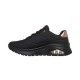 Skechers Durabuck with Metallic Heel Lace Up Fashion Sneaker (177799 BBK)