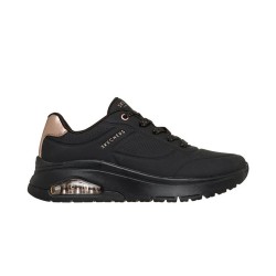 Skechers Durabuck with Metallic Heel Lace Up Fashion Sneaker (177799 BBK)