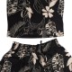 Bee Loop SET - ELASTANE JERSEY CROPPED TANK TOP AND SHORTS (18209 Black)