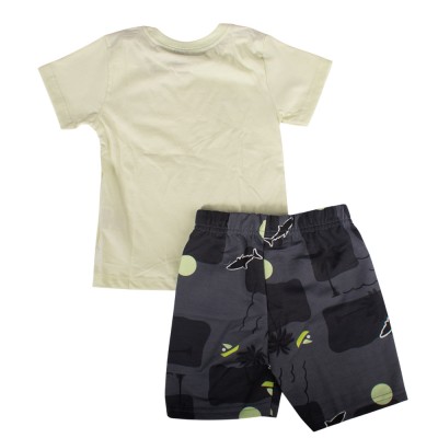 Bee Loop SET - SINGLE JERSEY T-SHIRT AND SWEAT BERMUDA (18219 Green)