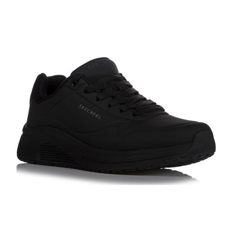 Skechers Durabuck with Suede Mustache Lace Up Fashion Sneaker (183530 BBK)