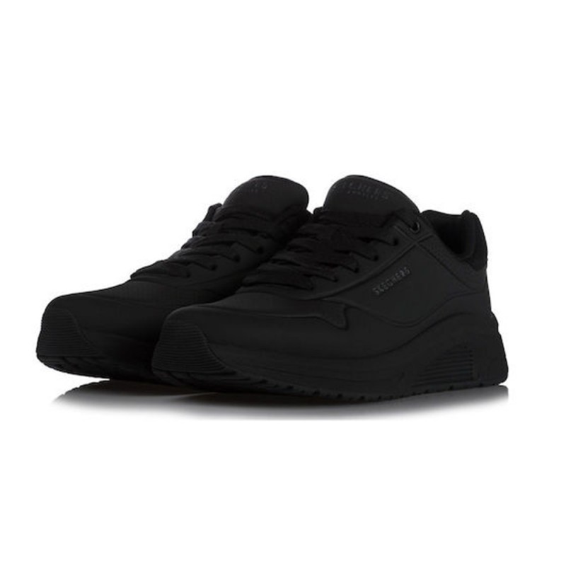 Skechers Durabuck with Suede Mustache Lace Up Fashion Sneaker (183530 BBK)