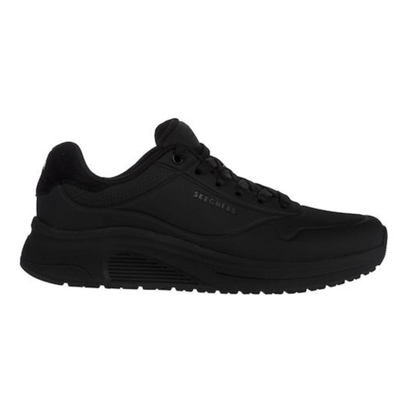 Skechers Durabuck with Suede Mustache Lace Up Fashion Sneaker (183530 BBK)