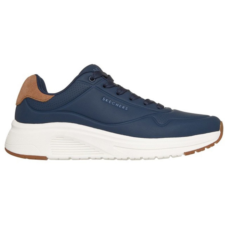 Skechers Durabuck with Suede Mustache Lace Up Fashion Sneaker (183530 NVY)