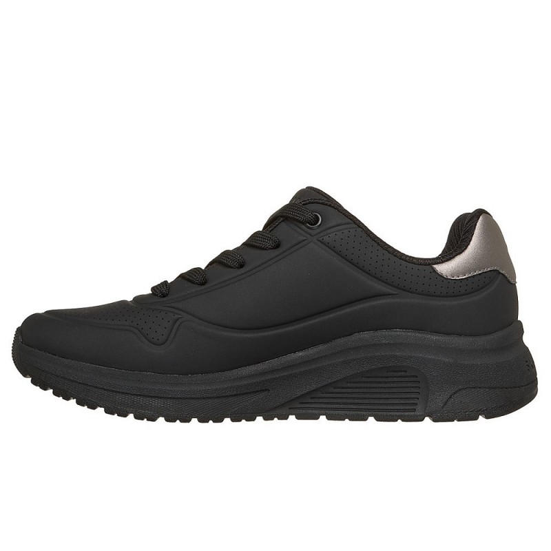 Skechers Durabuck with Metallic Trim Lace Up Fashion Sneaker (190265 BBK)